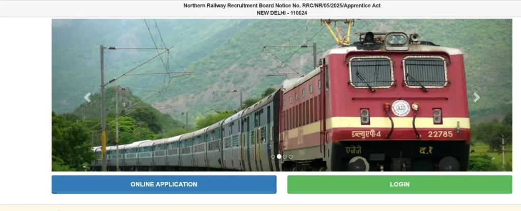 Railway RRC NR Delhi Apprentice Online Form 2025